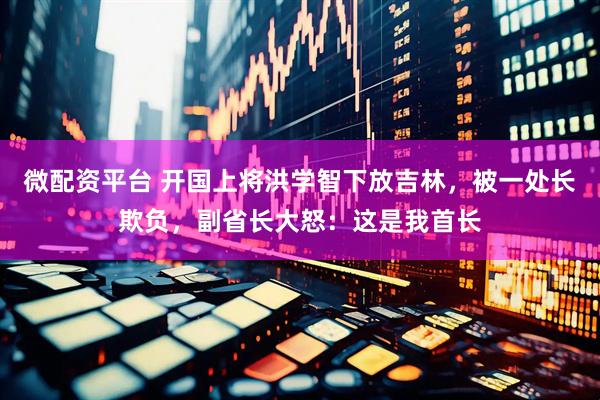 微配资平台 开国上将洪学智下放吉林，被一处长欺负，副省长大怒：这是我首长