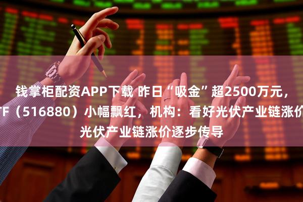 钱掌柜配资APP下载 昨日“吸金”超2500万元，光伏50ETF（516880）小幅飘红，机构：看好光伏产业链涨价逐步传导