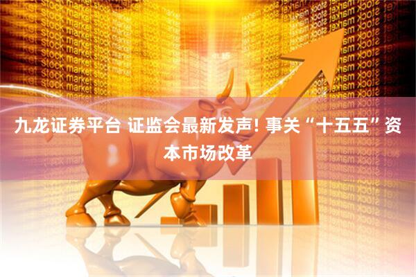 九龙证券平台 证监会最新发声! 事关“十五五”资本市场改革