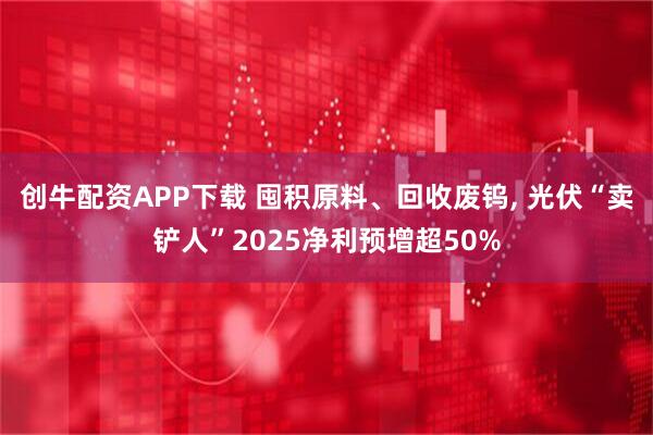 创牛配资APP下载 囤积原料、回收废钨, 光伏“卖铲人”2025净利预增超50%