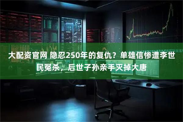 大配资官网 隐忍250年的复仇？单雄信惨遭李世民冤杀，后世子孙亲手灭掉大唐
